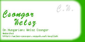 csongor welsz business card